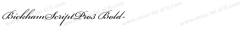 BickhamScriptPro3 Bold字体转换